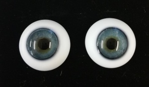 Tinks SOFT BLUE Lauscha Flat Back Solid Crystal Glass Eyes